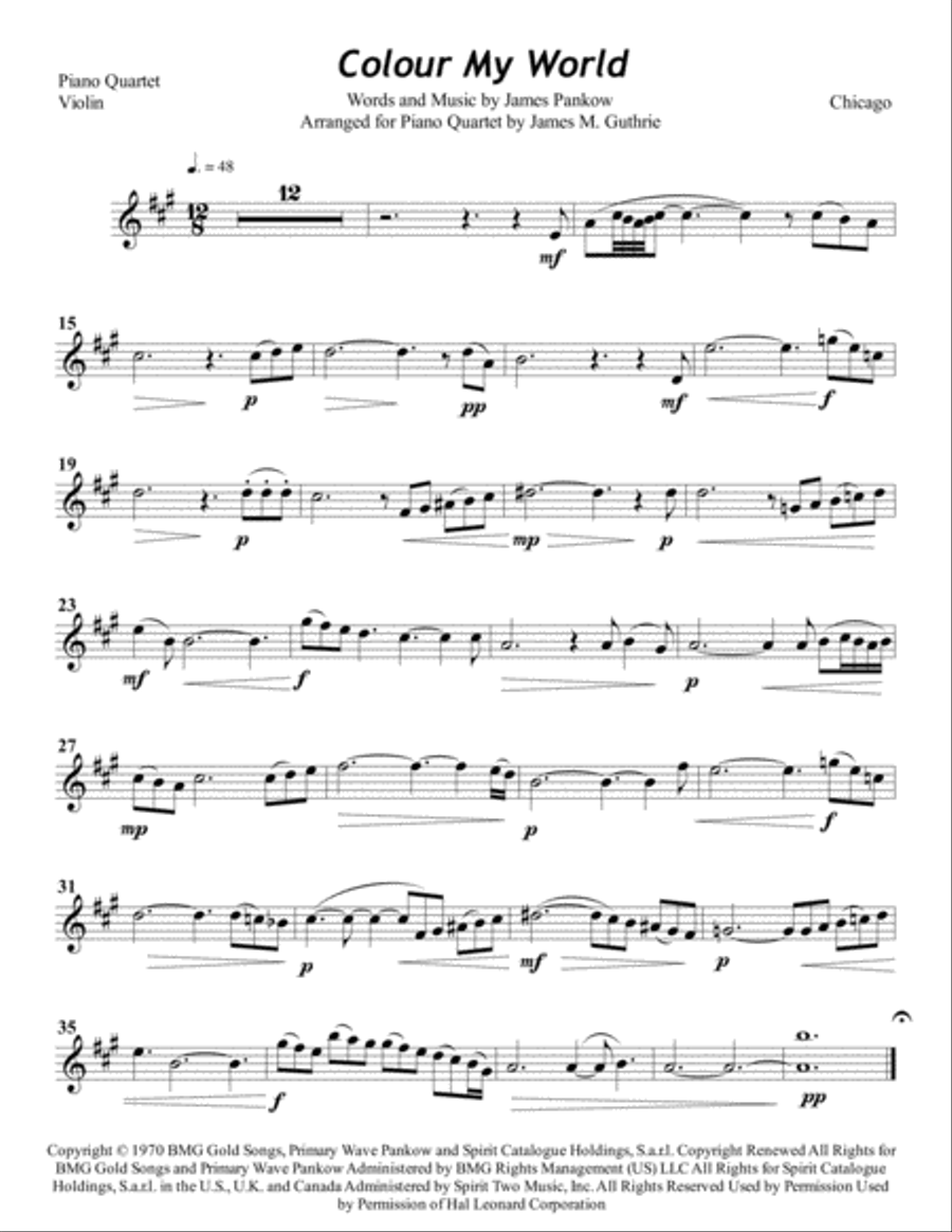 Colour My World Piano Quartet scores gallery preview page 6