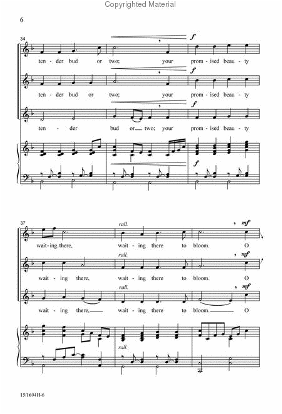 O Lovely Rose SSA scores gallery preview page 6