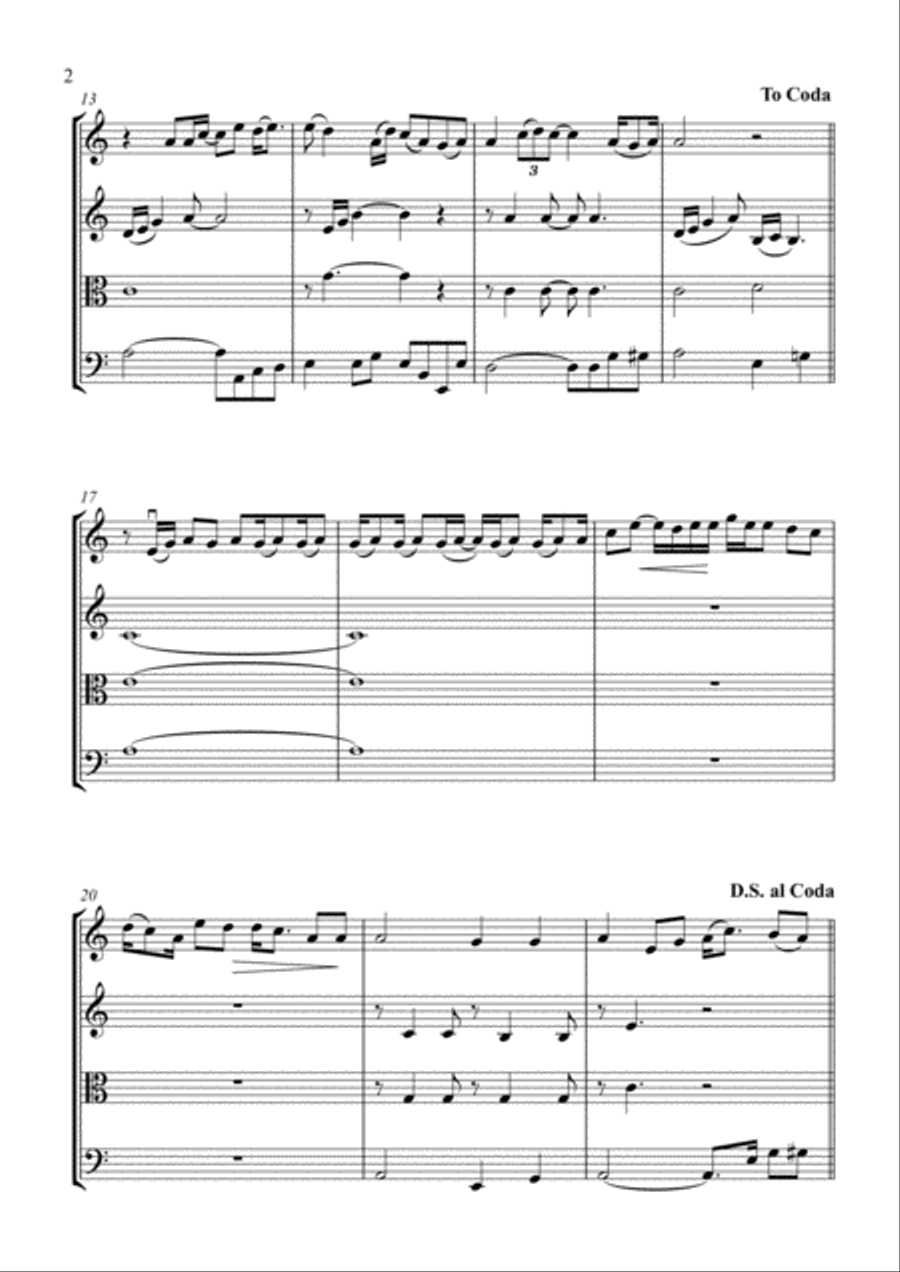 Ain't No Sunshine Ain't No Sunshine String Quartet scores gallery preview page 2