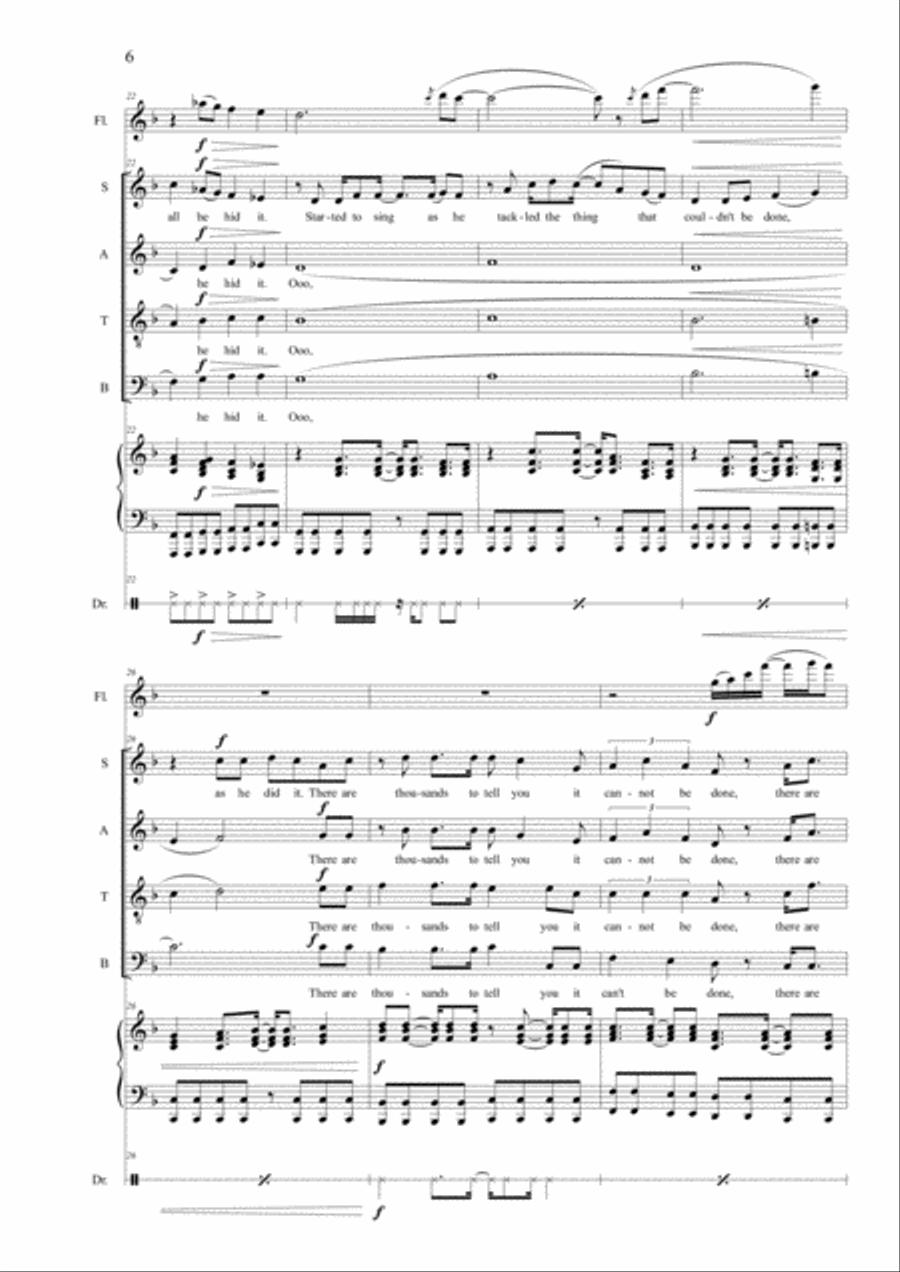 It Couldn't Be Done 4-Part scores gallery preview page 6