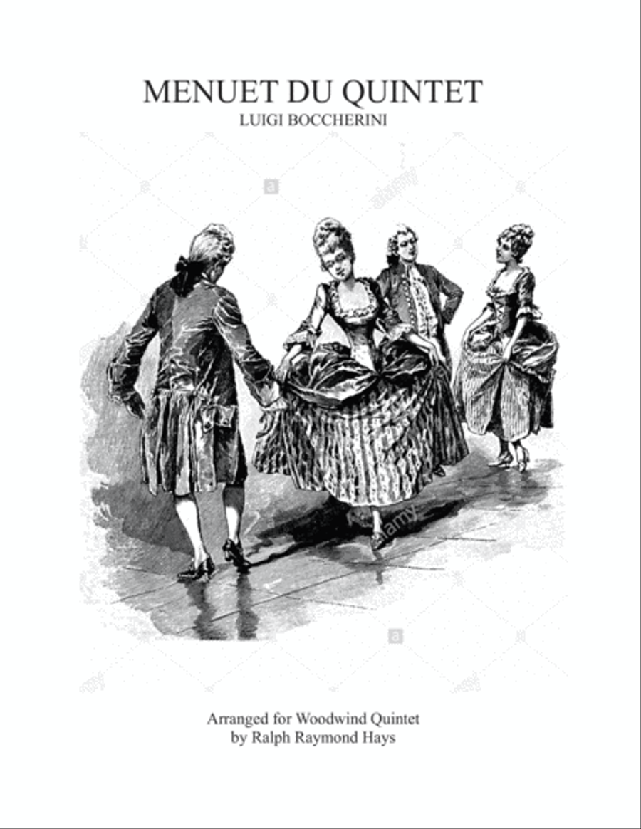 Boccherini Minuet Woodwind Quintet scores gallery preview page 1