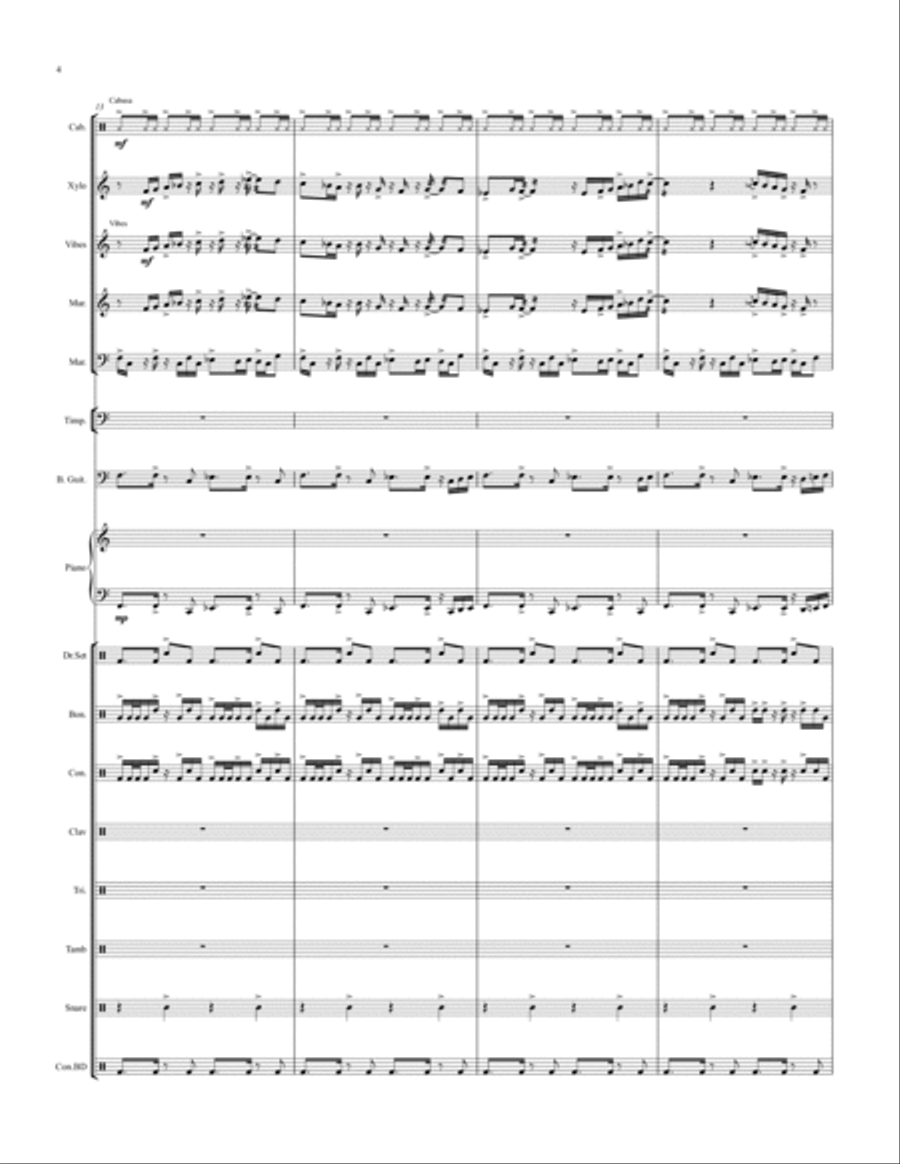 Tropical Departure - for Percussion Ensemble Percussion Ensemble scores gallery preview page 5