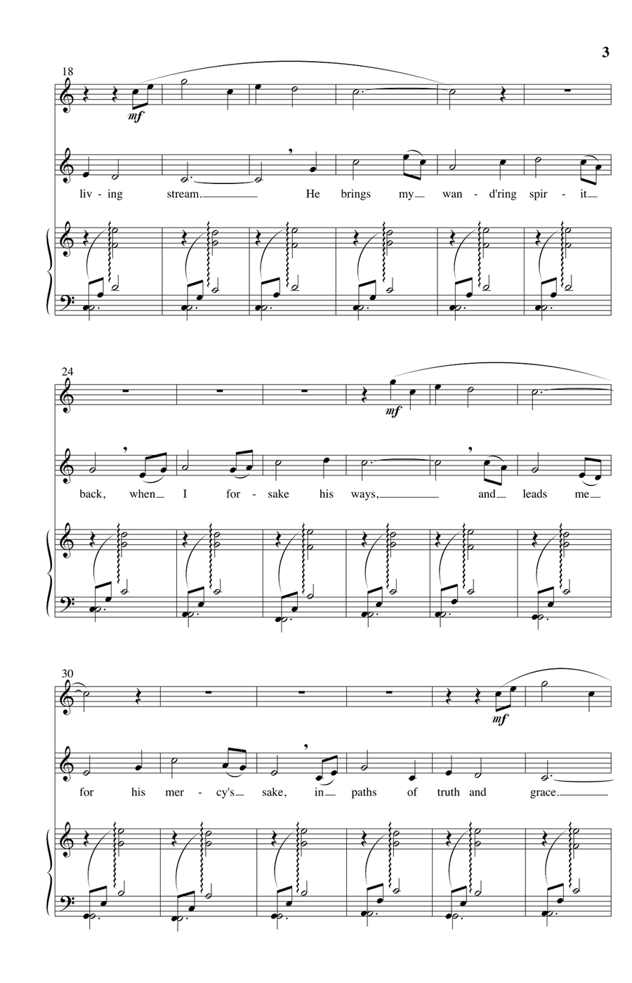 My Shepherd Will Supply My Need SSAA scores gallery preview page 2