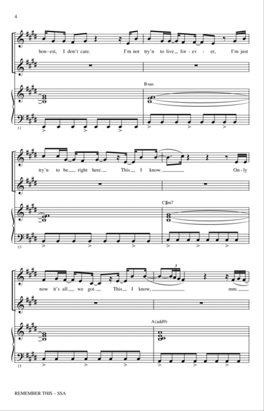 Remember This (arr. Roger Emerson) SSA scores gallery preview page 3