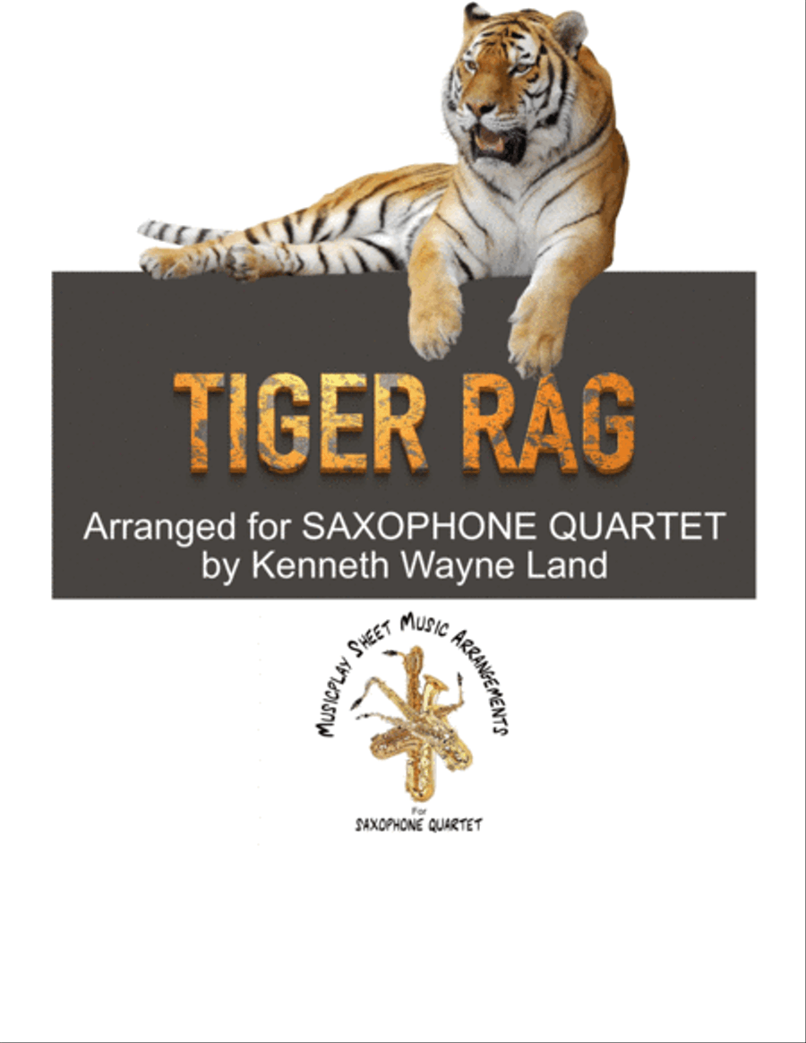 Tiger Rag (Saxophone Quartet) Saxophone Quartet scores gallery preview page 1