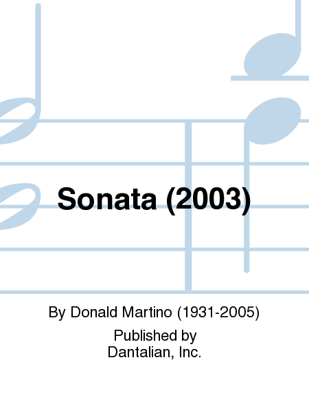 Sonata (2003) by Donald Martino Violin Solo - Sheet Music