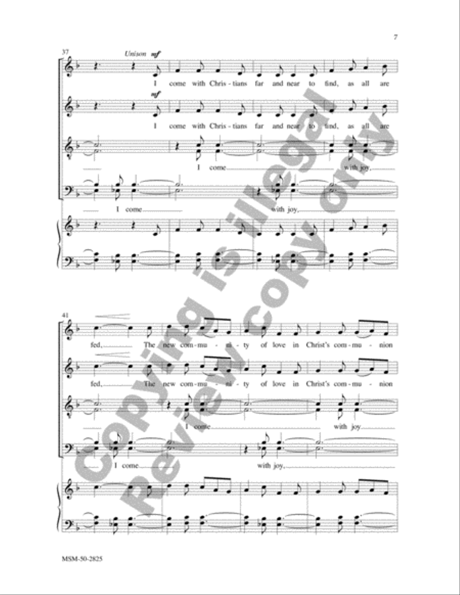 I Come with Joy I Come with Joy 4-Part scores gallery preview page 7
