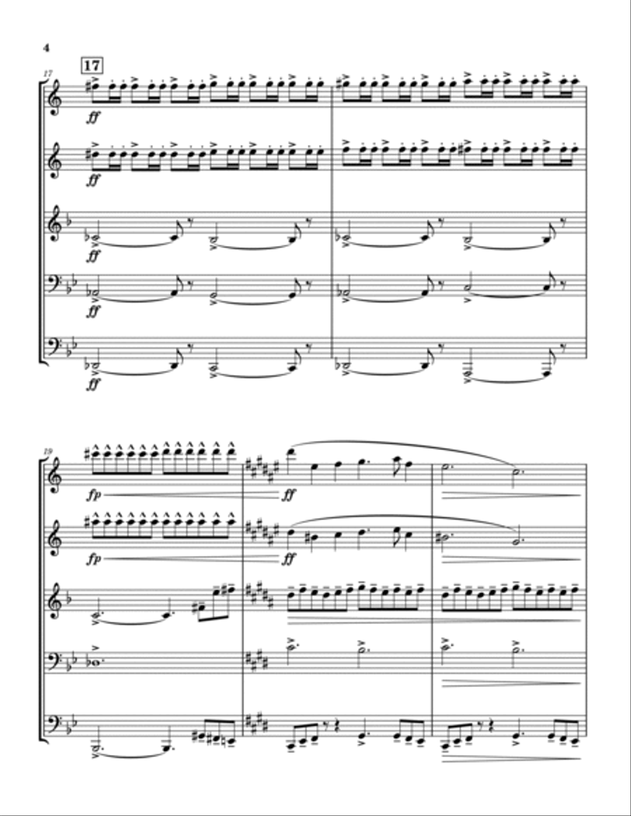 Against the Current Brass Quintet scores gallery preview page 4