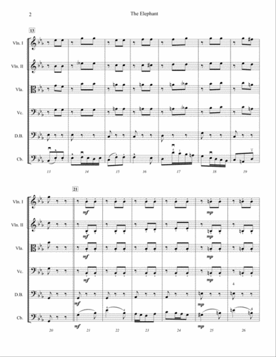 The Elephant String Orchestra scores gallery preview page 3