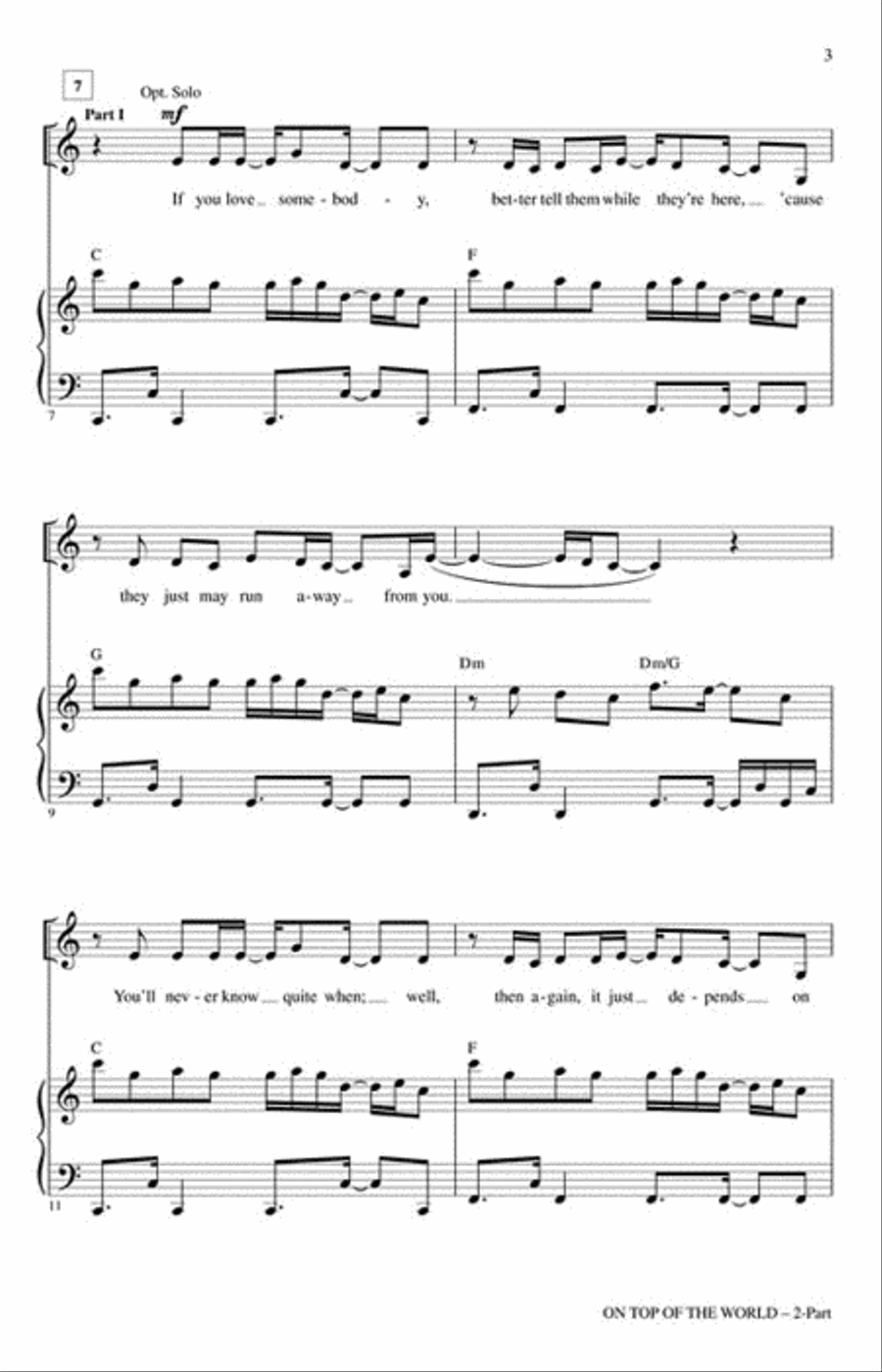 On Top of the World 2-Part scores gallery preview page 3