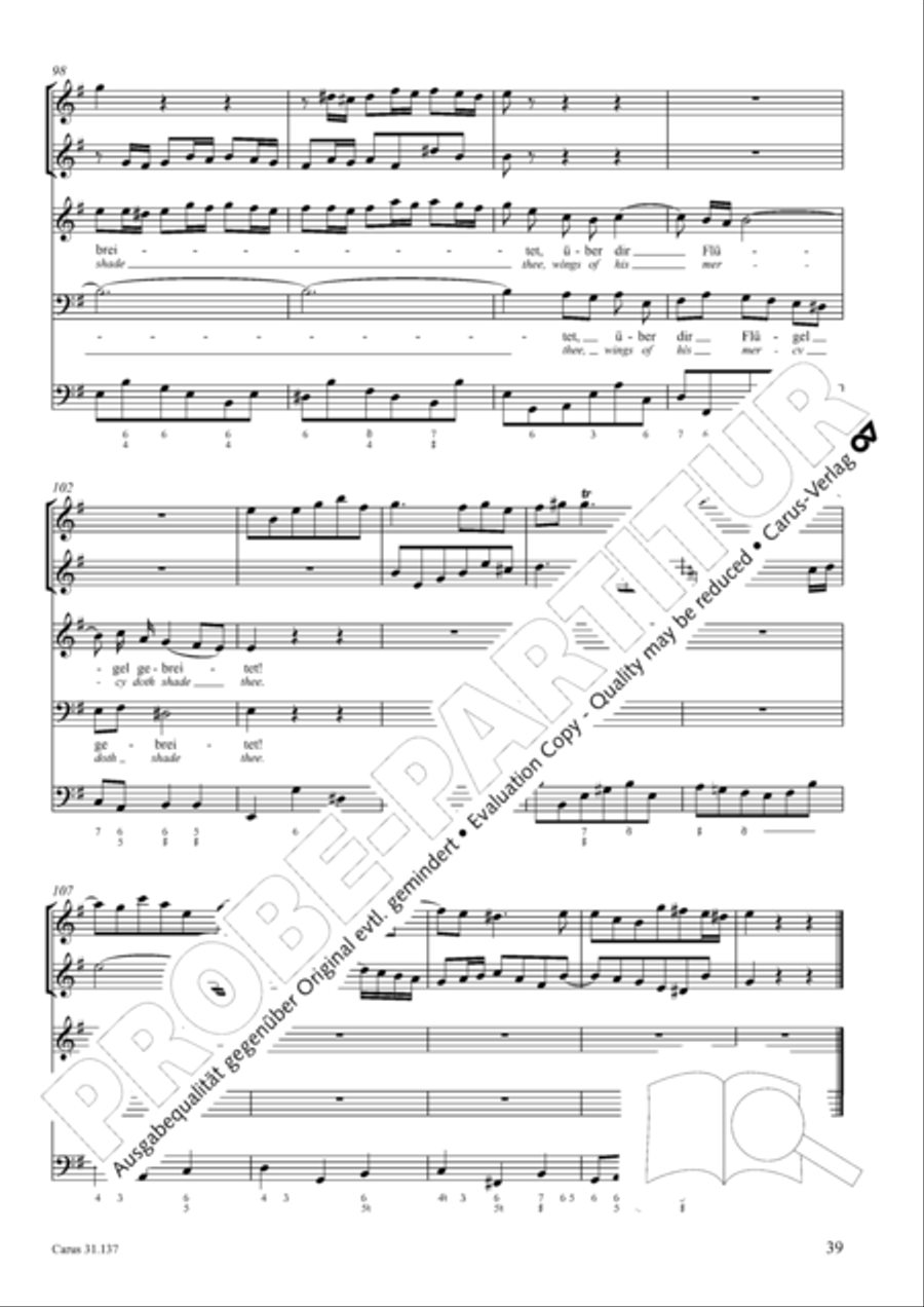 Praise ye, Almighty God, King and our ruler exalted (Lobe den Herren, den machtigen Konig der Ehren) ATB scores gallery preview page 40