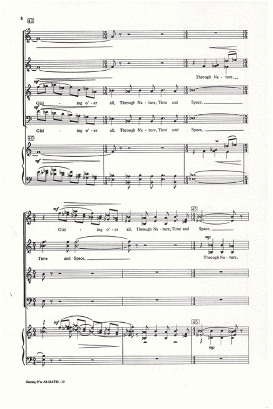 By The Roadside: Gliding O'er All 4-Part scores gallery preview page 7