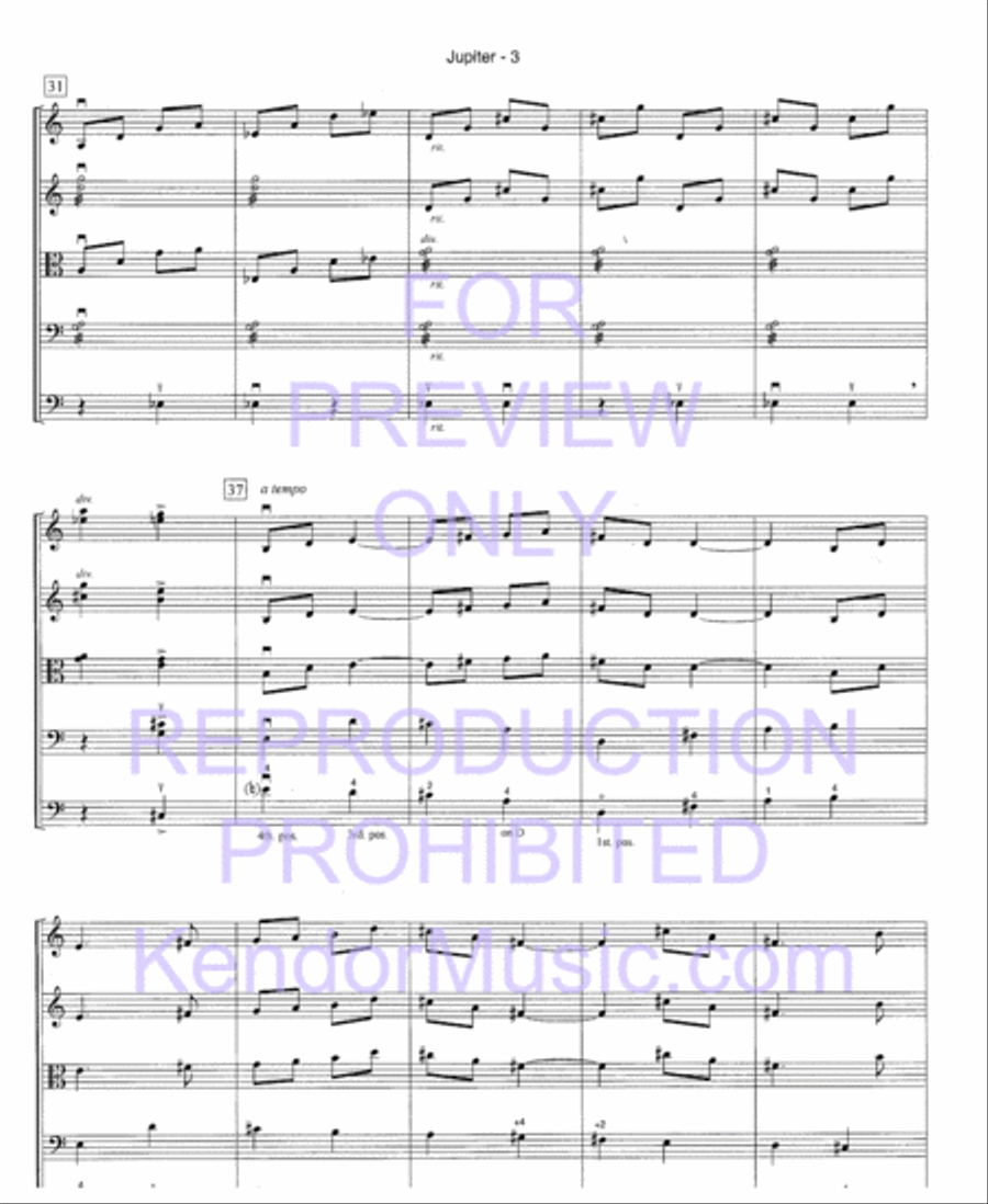 Jupiter (from The Planets) String Orchestra scores gallery preview page 5