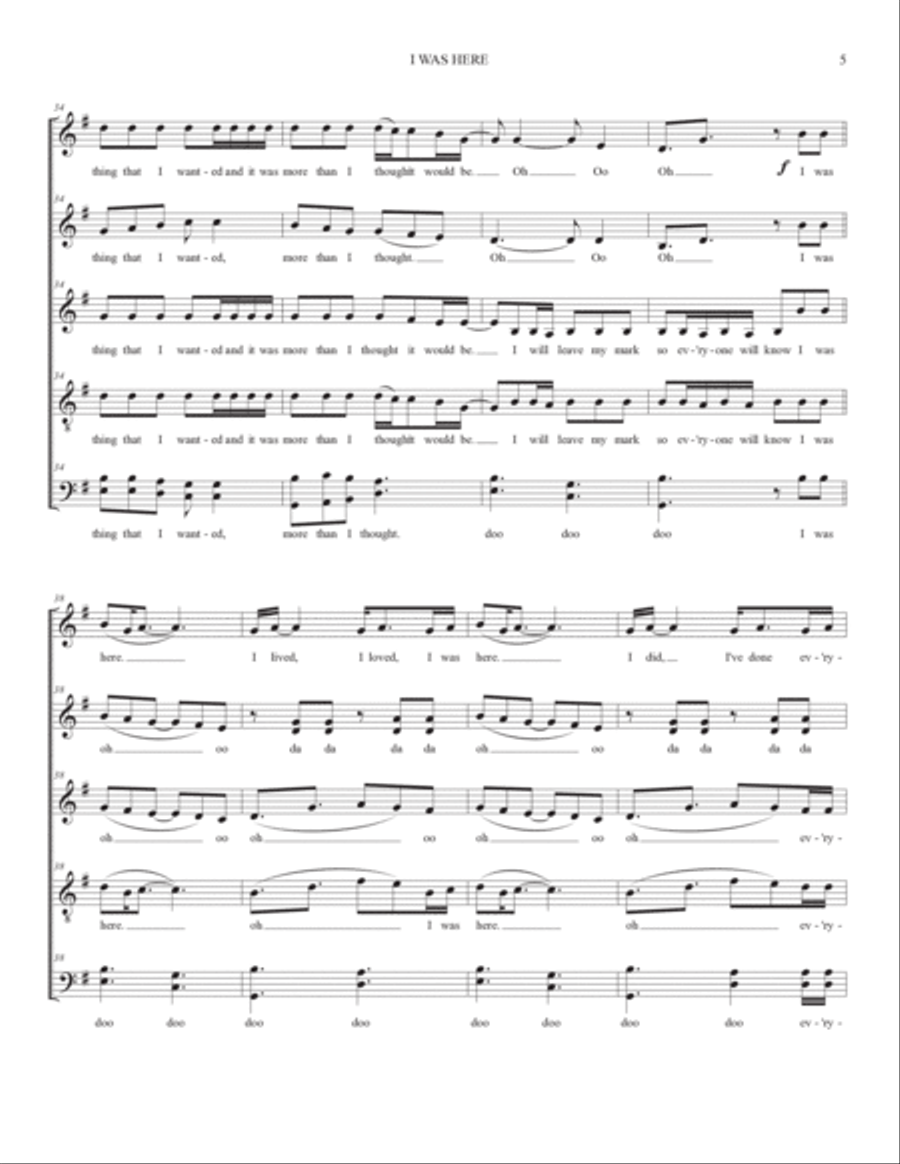 I Was Here I Was Here Divisi scores gallery preview page 5