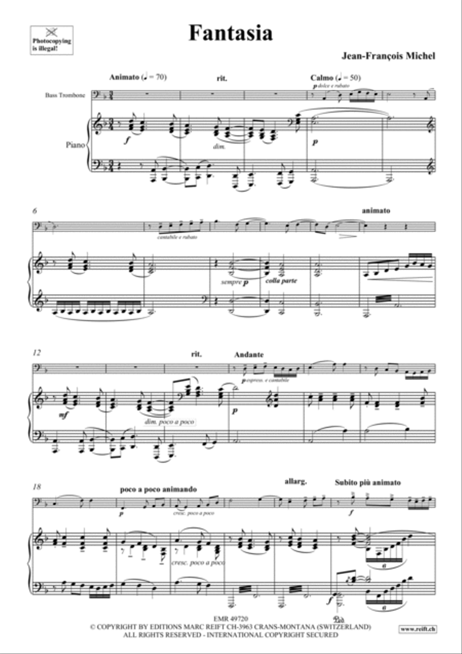 Fantasia Trombone scores gallery preview page 3
