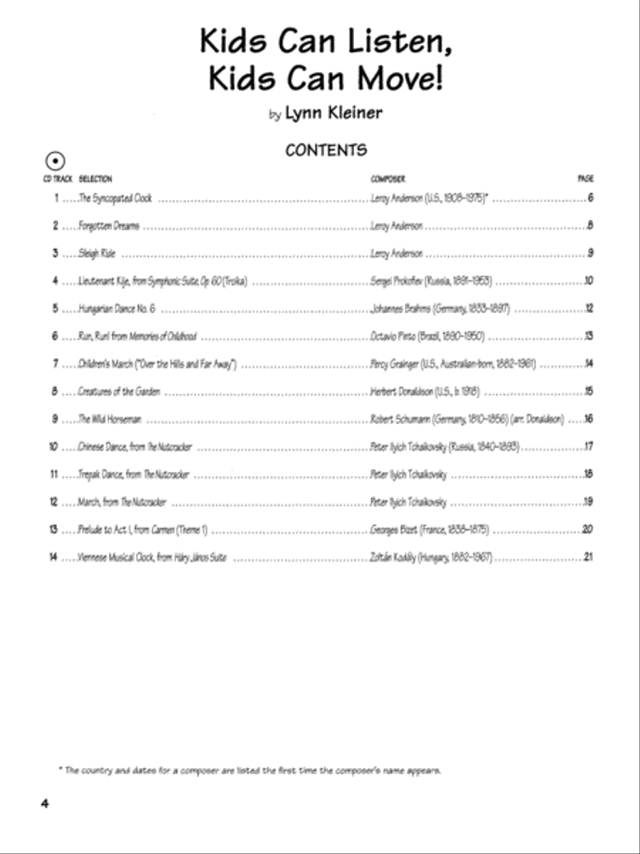 Kids Can Listen, Kids Can Move! CD scores gallery preview page 2