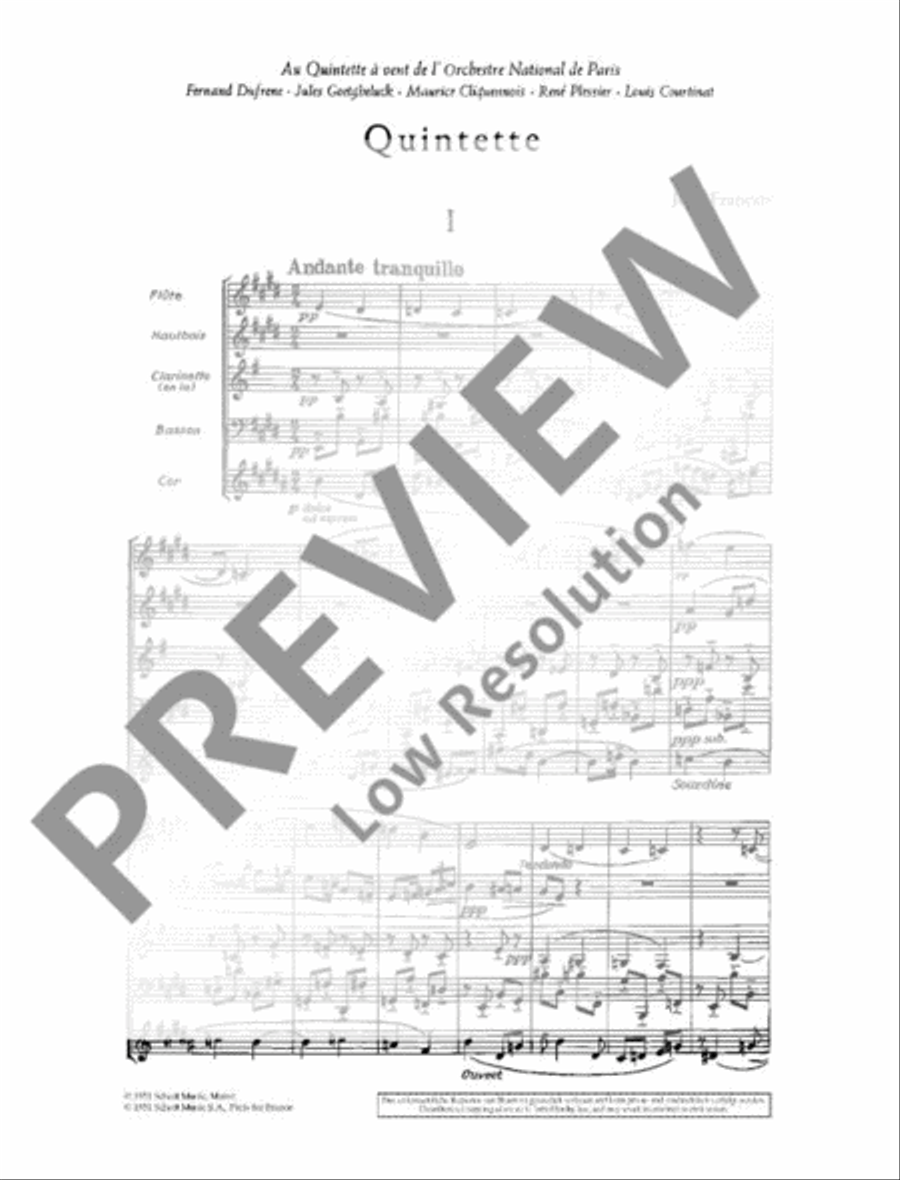 Quintet No. 1 Woodwind Quintet scores gallery preview page 3