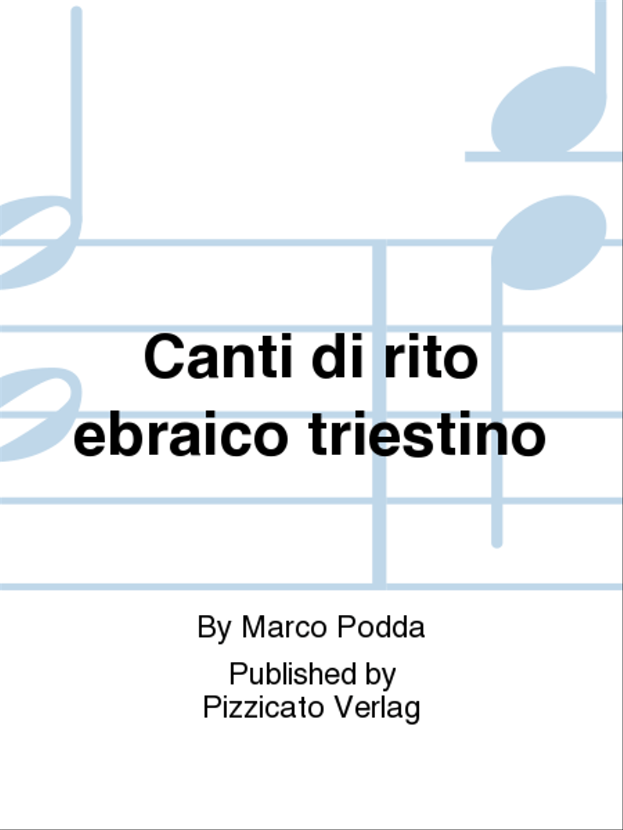 Canti di rito ebraico triestino School and Community scores gallery preview page 1