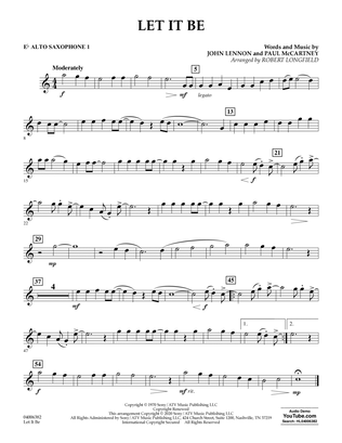 Book cover for Let It Be (arr. Robert Longfield) - Eb Alto Saxophone 1