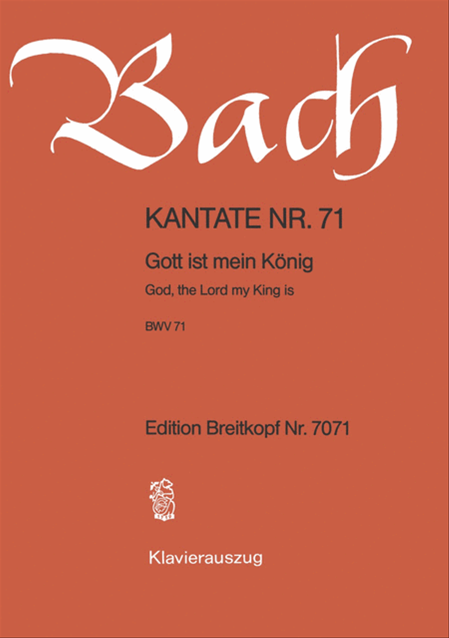 Cantata BWV 71 “God, the Lord my King is” 4-Part scores gallery preview page 1