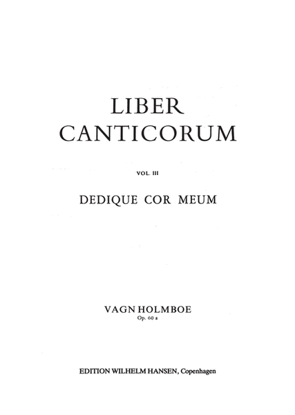 Holmboe Dedique Cor Meum Op.60a
