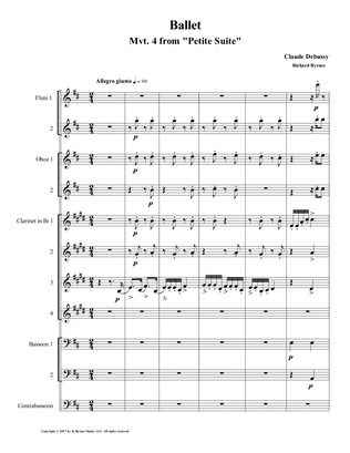 Ballet (Mvt. 4 from Debussy's Petite Suite) for Woodwind Choir