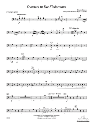 Overture to Die Fledermaus: String Bass
