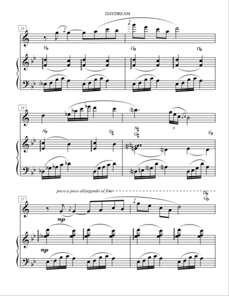 Daydream - from 'Scenes from Childhood' for Bb Clarinet & Harp B-Flat Clarinet scores gallery preview page 3