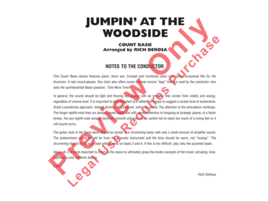 Jumpin' at the Woodside Jazz Ensemble scores gallery preview page 3