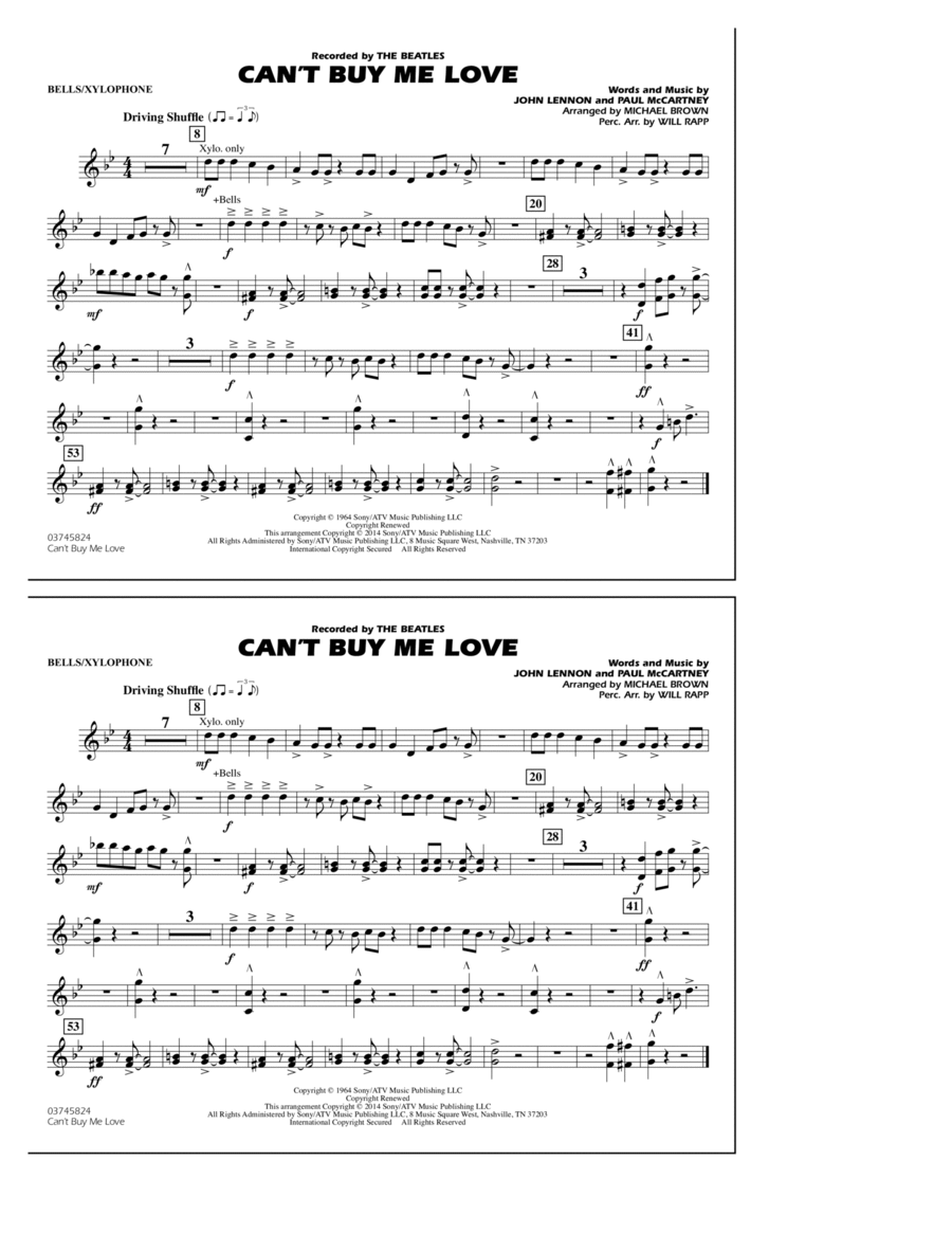 Can't Buy Me Love - Bells/Xylophone