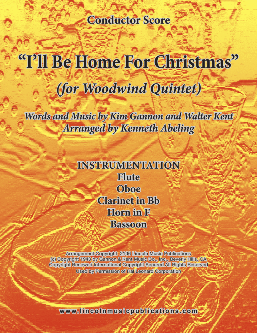 I'll Be Home For Christmas I'll Be Home For Christmas Woodwind Quintet scores gallery preview page 1