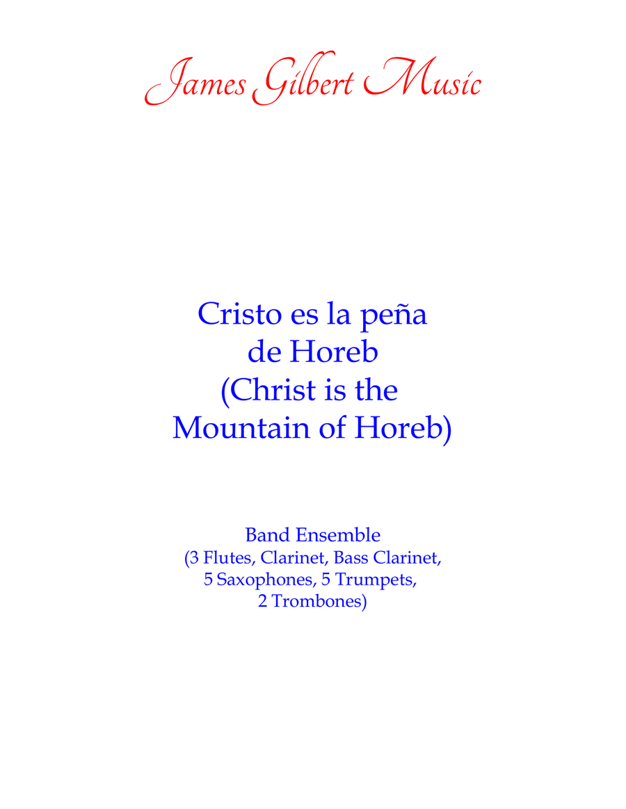 Cristo es la peña de Horeb (Christ is the Mountain of Horeb) Concert Band scores gallery preview page 1