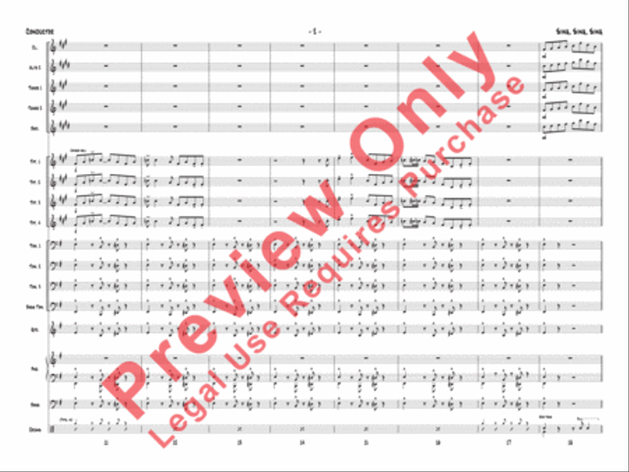 Sing, Sing, Sing Sing, Sing, Sing Jazz Ensemble scores gallery preview page 5