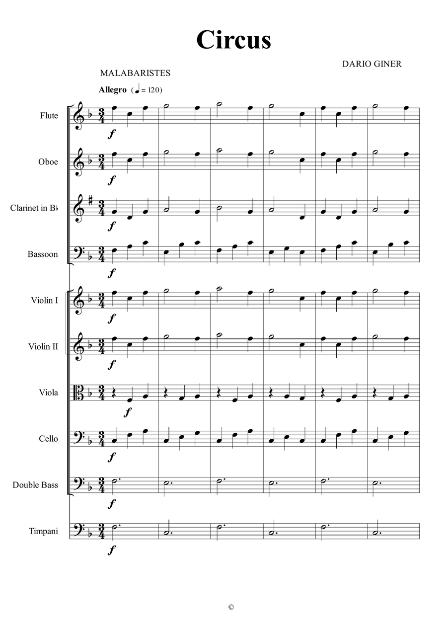 Circus (Orchestra) Chamber Orchestra scores gallery preview page 3