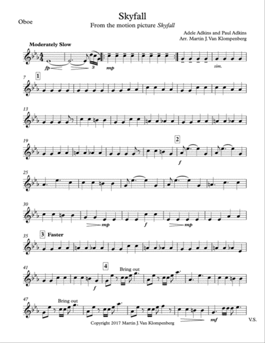 Skyfall Skyfall Woodwind Quintet scores gallery preview page 2