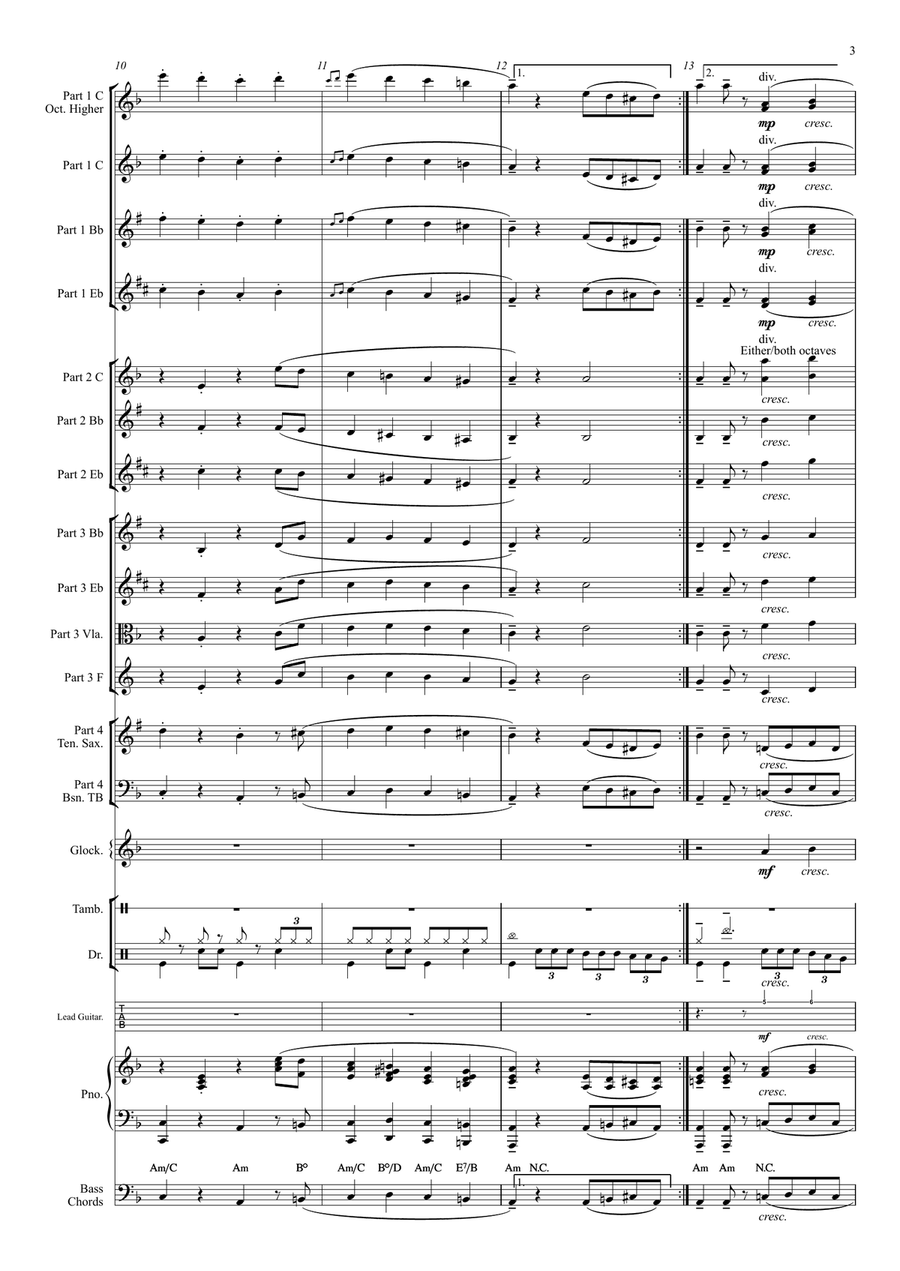 Mozart's Rondo Alla Swing (Flexible Instrumentation) Concert Band scores gallery preview page 6