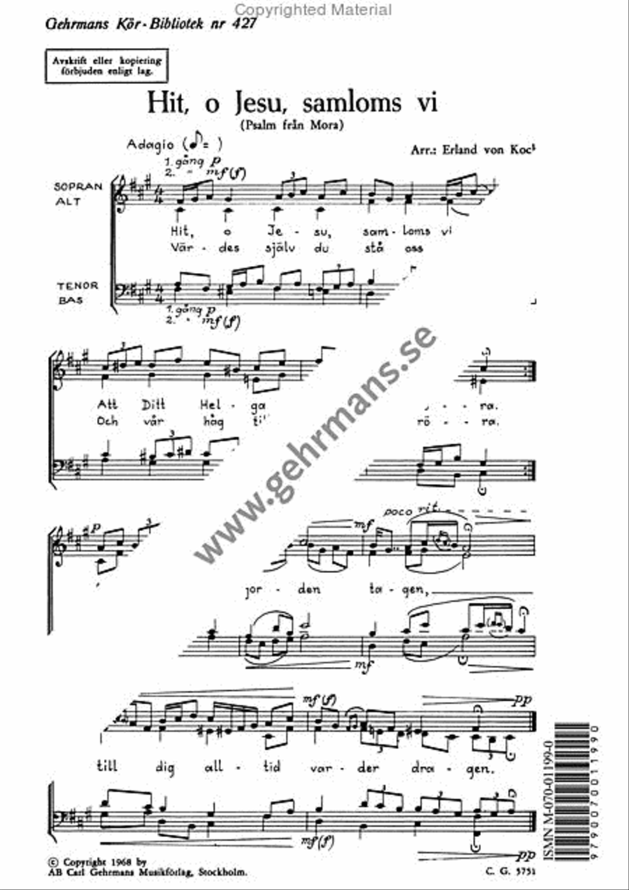 Hit, o Jesu, samloms vi 4-Part scores gallery preview page 2