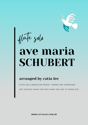 Book cover for Ave Maria - Schubert for flute solo D major