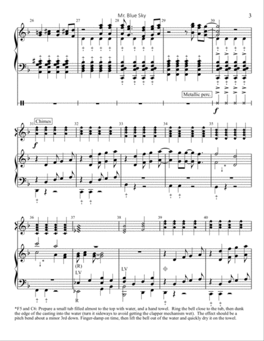 Mr. Blue Sky Handbell Choir scores gallery preview page 3