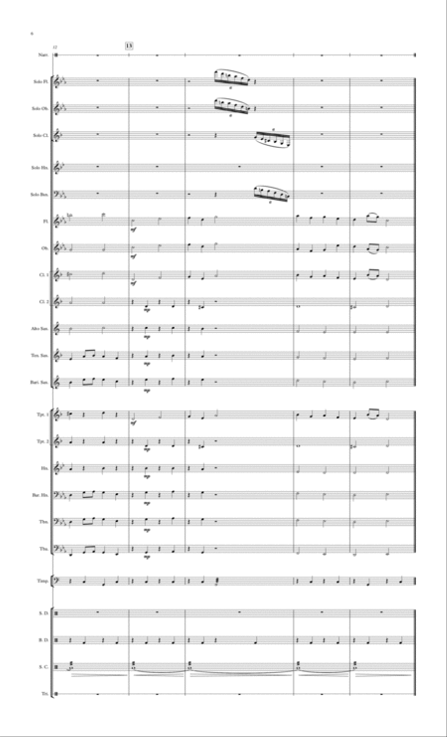 The Tortoise and the Hare for Advanced Woodwind Quintet Soloists and Middle School Band Concert Band scores gallery preview page 6