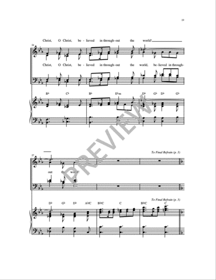 Christmas Gospel Acclamations on Gesù Bambino 4-Part scores gallery preview page 13