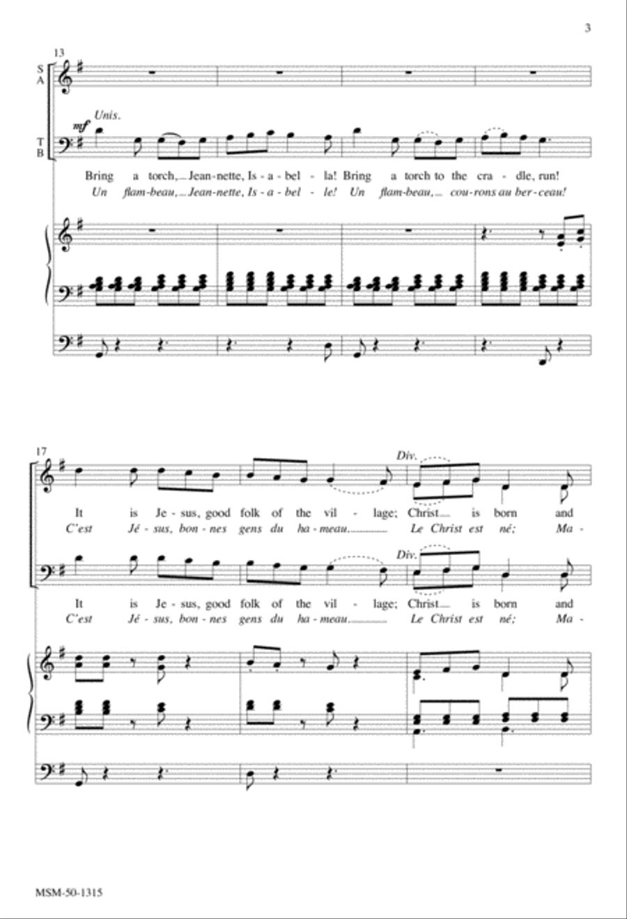 Bring a Torch, Jeanette, Isabella 4-Part scores gallery preview page 3