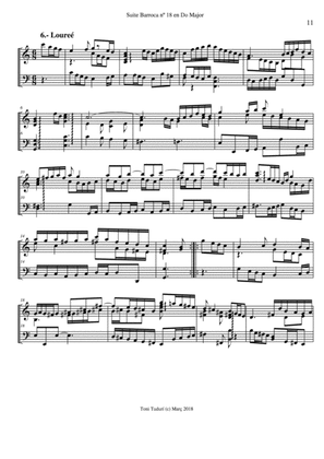 Lourée (movement of baroque suite nº18 in C Major for piano of Toni Tudurí)