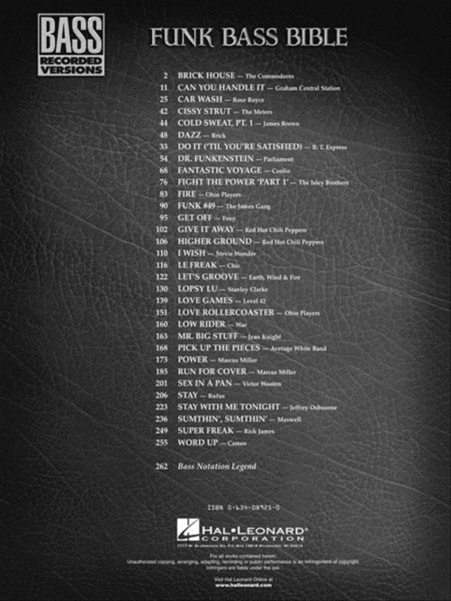 Funk Bass Bible Funk Bass Bible Electric Guitar scores gallery preview page 3
