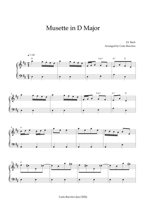 Musette in D Major - Very Easy Piano Chords