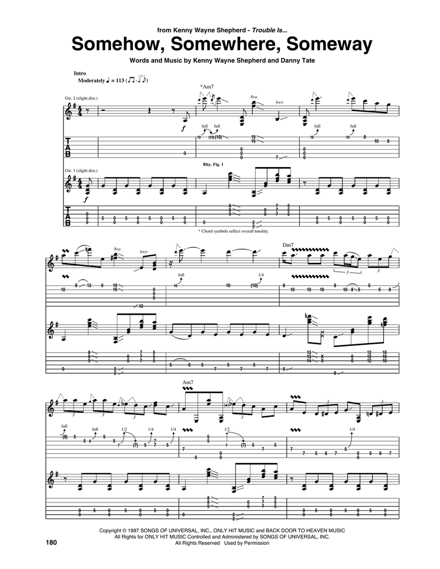 Somehow, Somewhere, Someway Acoustic Guitar scores gallery preview page 1