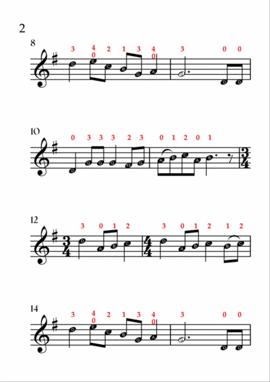 The Twelve Days of Christmas (VIOLIN SOLO - EASY LEVEL) Violin Solo scores gallery preview page 3