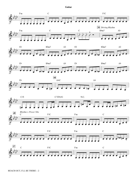 Reach Out I'll Be There (arr. Alan Billingsley) - Guitar