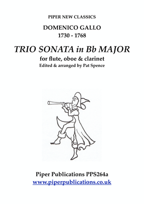 Book cover for GALLO: TRIO SONATA IN Bb for flute, oboe & clarinet