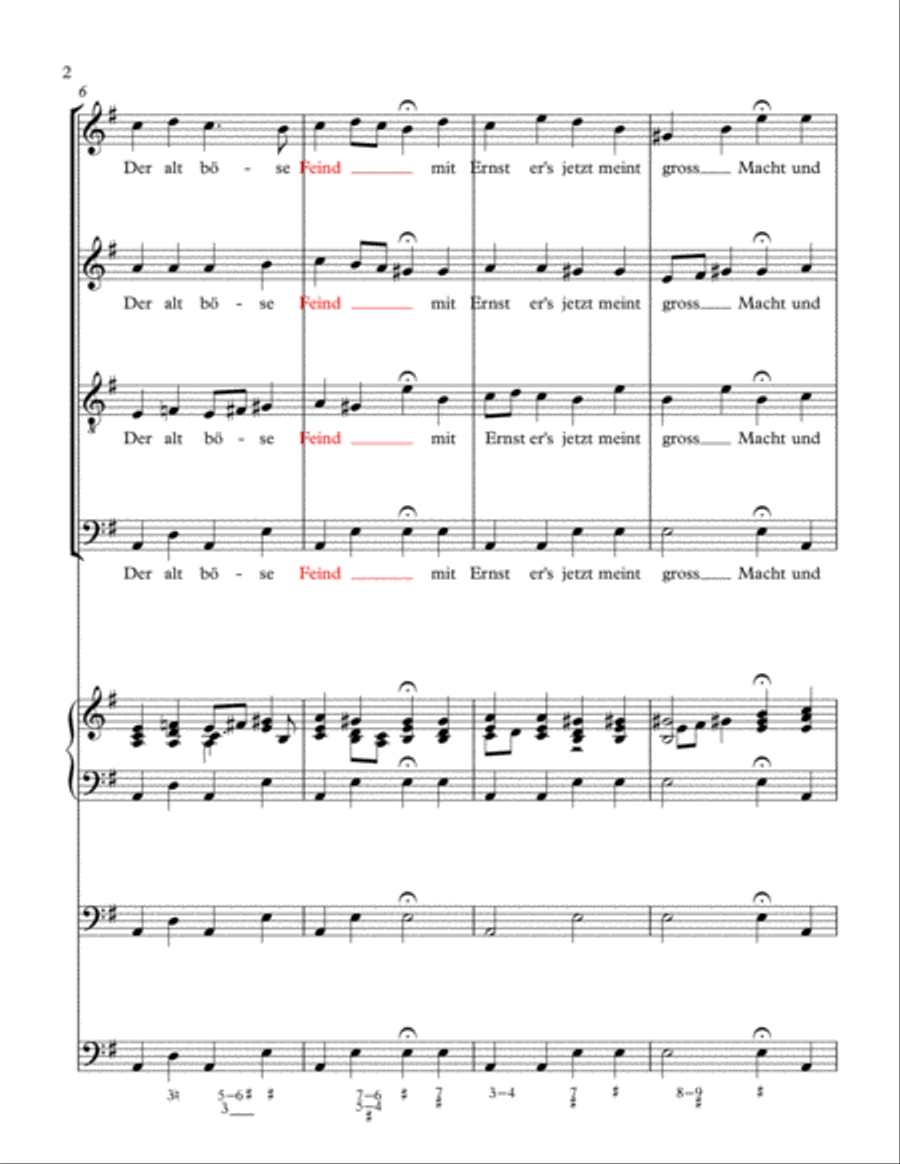 Chorale No.1 4-Part scores gallery preview page 2